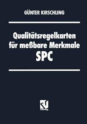 Seller image for Qualittsregelkarten fr mebare Merkmale  SPC for sale by BuchWeltWeit Ludwig Meier e.K.