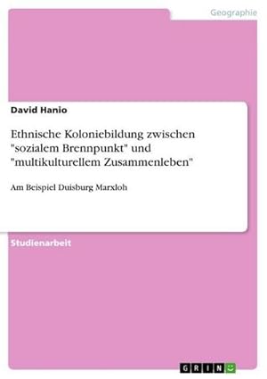 Seller image for Ethnische Koloniebildung zwischen "sozialem Brennpunkt" und "multikulturellem Zusammenleben" for sale by BuchWeltWeit Ludwig Meier e.K.