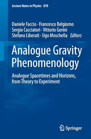 Imagen del vendedor de Analogue Gravity Phenomenology a la venta por BuchWeltWeit Ludwig Meier e.K.