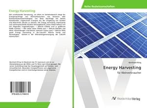 Imagen del vendedor de Energy Harvesting a la venta por BuchWeltWeit Ludwig Meier e.K.