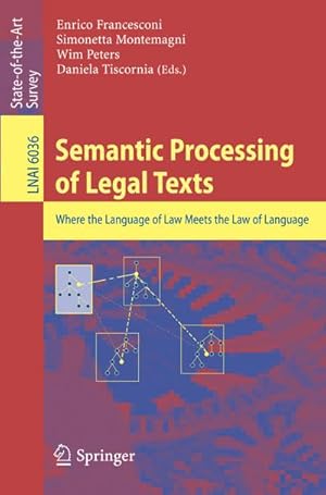 Seller image for Semantic Processing of Legal Texts for sale by BuchWeltWeit Ludwig Meier e.K.