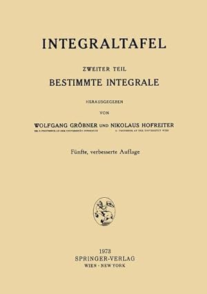 Seller image for Integraltafel for sale by BuchWeltWeit Ludwig Meier e.K.