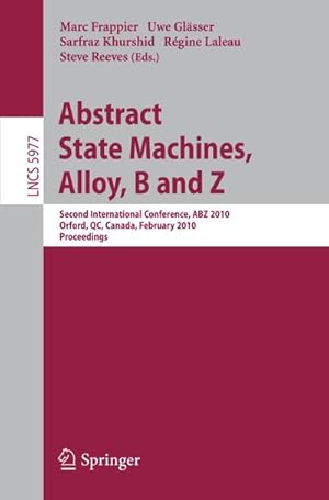 Bild des Verkufers fr Abstract State Machines, Alloy, B and Z zum Verkauf von BuchWeltWeit Ludwig Meier e.K.