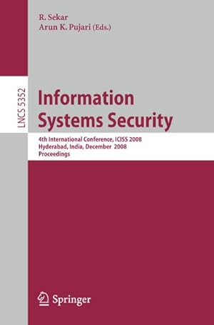 Imagen del vendedor de Information Systems Security a la venta por BuchWeltWeit Ludwig Meier e.K.