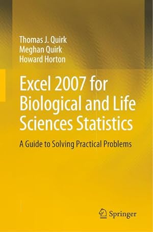 Imagen del vendedor de Excel 2007 for Biological and Life Sciences Statistics a la venta por BuchWeltWeit Ludwig Meier e.K.