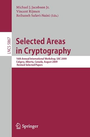 Immagine del venditore per Selected Areas in Cryptography venduto da BuchWeltWeit Ludwig Meier e.K.