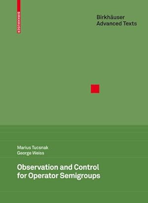 Imagen del vendedor de Observation and Control for Operator Semigroups a la venta por BuchWeltWeit Ludwig Meier e.K.