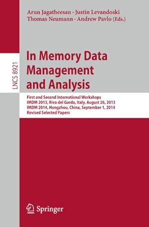 Bild des Verkufers fr In Memory Data Management and Analysis zum Verkauf von BuchWeltWeit Ludwig Meier e.K.