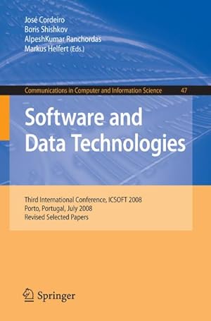 Seller image for Software and Data Technolgoies for sale by BuchWeltWeit Ludwig Meier e.K.