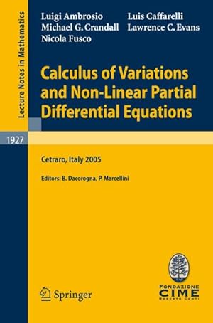 Bild des Verkufers fr Calculus of Variations and Nonlinear Partial Differential Equations zum Verkauf von BuchWeltWeit Ludwig Meier e.K.