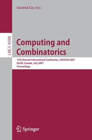 Bild des Verkufers fr Computing and Combinatorics zum Verkauf von BuchWeltWeit Ludwig Meier e.K.