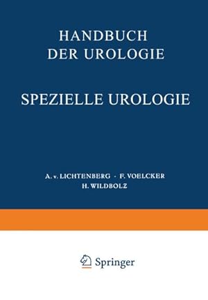 Image du vendeur pour Handbuch der Urologie mis en vente par BuchWeltWeit Ludwig Meier e.K.