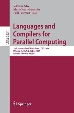 Bild des Verkufers fr Languages and Compilers for Parallel Computing zum Verkauf von BuchWeltWeit Ludwig Meier e.K.