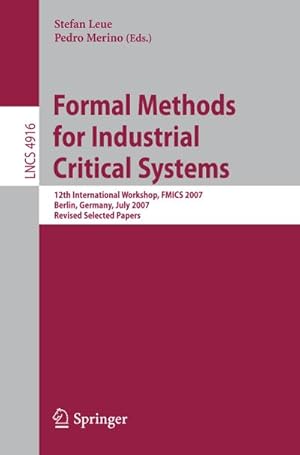 Immagine del venditore per Formal Methods for Industrial Critical Systems venduto da BuchWeltWeit Ludwig Meier e.K.