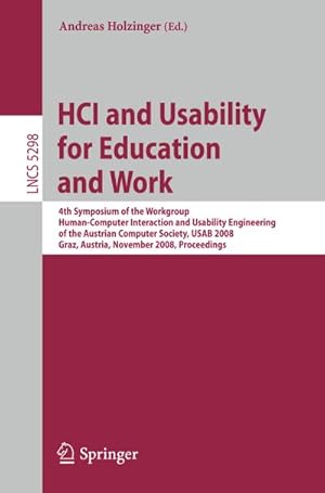Imagen del vendedor de HCI and Usability for Education and Work a la venta por BuchWeltWeit Ludwig Meier e.K.