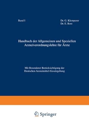 Seller image for Handbuch der Allgemeinen und Speziellen Arzneiverordnungslehre fr zte for sale by BuchWeltWeit Ludwig Meier e.K.