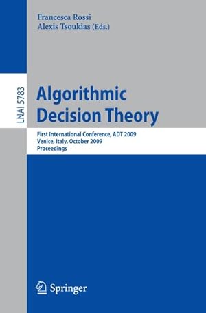 Imagen del vendedor de Algorithmic Decision Theory a la venta por BuchWeltWeit Ludwig Meier e.K.