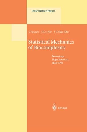 Imagen del vendedor de Statistical Mechanics of Biocomplexity a la venta por BuchWeltWeit Ludwig Meier e.K.
