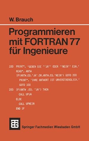 Seller image for Programmieren mit FORTRAN 77 fr Ingenieure for sale by BuchWeltWeit Ludwig Meier e.K.