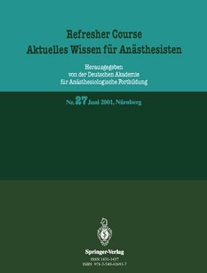 Seller image for Refresher Course. Aktuelles Wissen fr Ansthesisten for sale by BuchWeltWeit Ludwig Meier e.K.