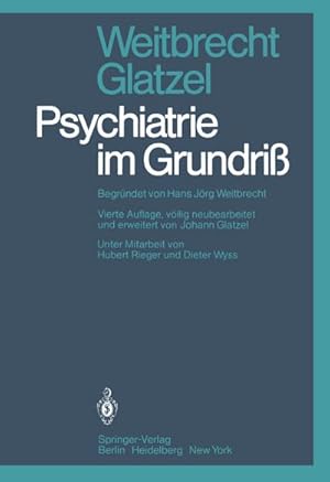 Bild des Verkufers fr Psychiatrie im Grundri zum Verkauf von BuchWeltWeit Ludwig Meier e.K.
