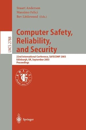 Immagine del venditore per Computer Safety, Reliability, and Security venduto da BuchWeltWeit Ludwig Meier e.K.