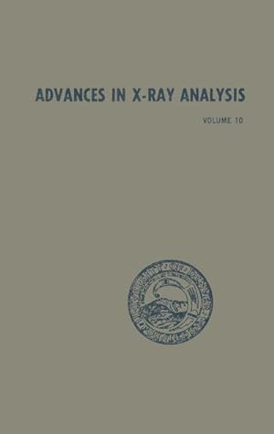 Bild des Verkufers fr Advances in X-Ray Analysis zum Verkauf von BuchWeltWeit Ludwig Meier e.K.