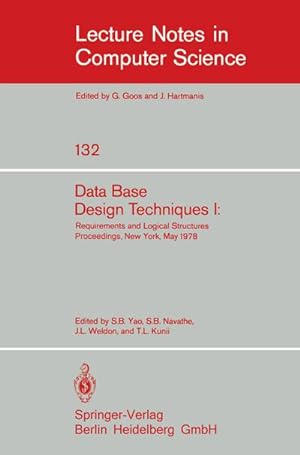 Image du vendeur pour Data Base Design Techniques I mis en vente par BuchWeltWeit Ludwig Meier e.K.