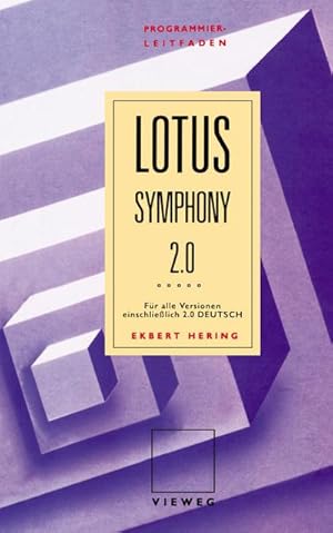 Seller image for Programmierleitfaden Lotus Symphony for sale by BuchWeltWeit Ludwig Meier e.K.