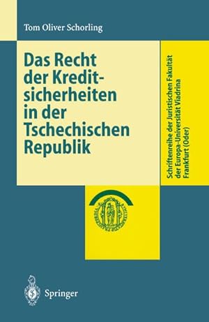 Seller image for Das Recht der Kreditsicherheiten in der Tschechischen Republik for sale by BuchWeltWeit Ludwig Meier e.K.