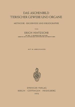 Seller image for Das Aschenbild Tierischer Gewebe und Organe for sale by BuchWeltWeit Ludwig Meier e.K.