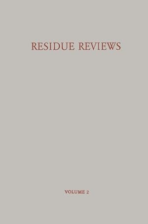 Seller image for Residue Reviews / Rckstands-Berichte for sale by BuchWeltWeit Ludwig Meier e.K.