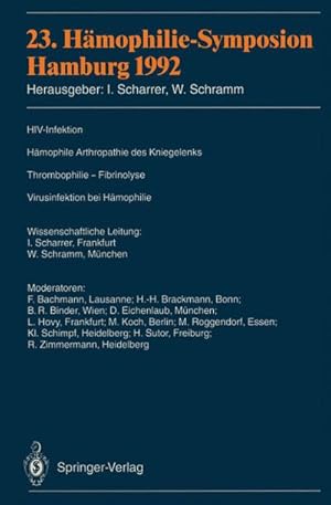 Immagine del venditore per 23. Hmophilie-Symposion venduto da BuchWeltWeit Ludwig Meier e.K.