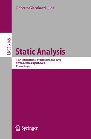 Seller image for Static Analysis for sale by BuchWeltWeit Ludwig Meier e.K.