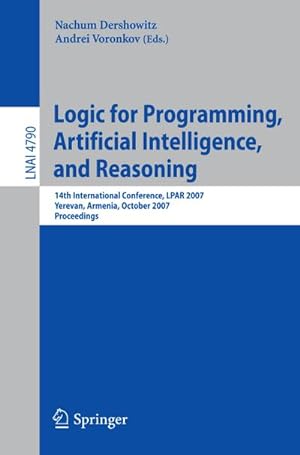 Image du vendeur pour Logic for Programming, Artificial Intelligence, and Reasoning mis en vente par BuchWeltWeit Ludwig Meier e.K.