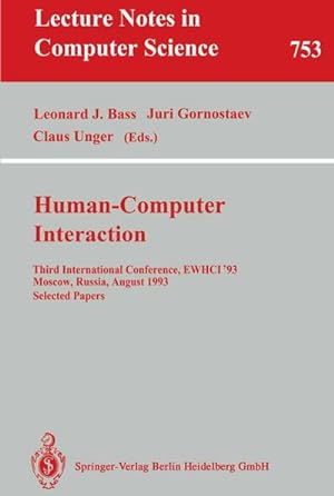 Immagine del venditore per Human-Computer Interaction venduto da BuchWeltWeit Ludwig Meier e.K.