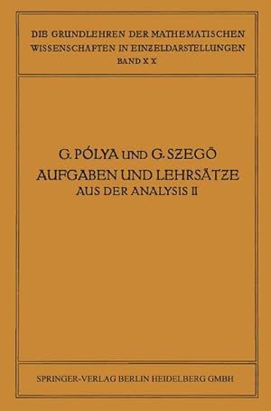 Imagen del vendedor de Aufgaben und Lehrstze aus der Analysis a la venta por BuchWeltWeit Ludwig Meier e.K.