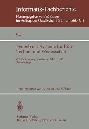 Seller image for Datenbank-Systeme fr Bro, Technik und Wissenschaft for sale by BuchWeltWeit Ludwig Meier e.K.