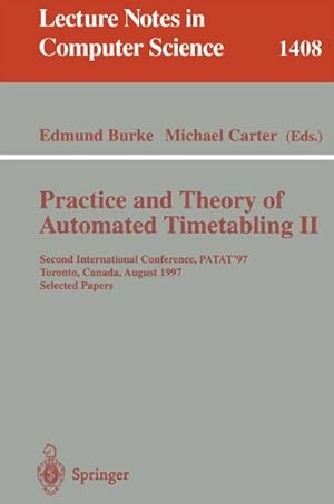 Immagine del venditore per Practice and Theory of Automated Timetabling II venduto da BuchWeltWeit Ludwig Meier e.K.