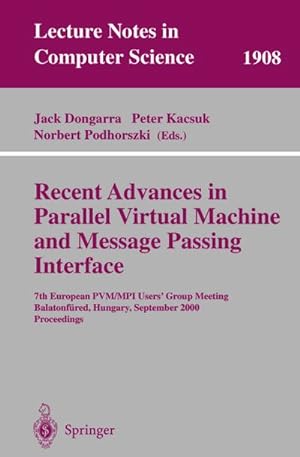 Imagen del vendedor de Recent Advances in Parallel Virtual Machine and Message Passing Interface a la venta por BuchWeltWeit Ludwig Meier e.K.