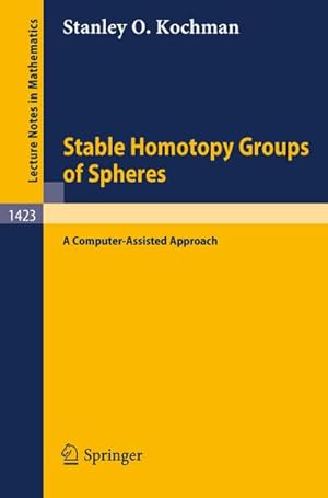 Bild des Verkufers fr Stable Homotopy Groups of Spheres zum Verkauf von BuchWeltWeit Ludwig Meier e.K.
