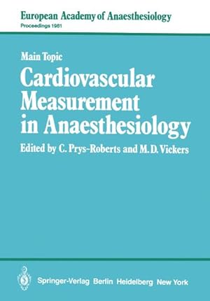 Seller image for Cardiovascular Measurement in Anaesthesiology for sale by BuchWeltWeit Ludwig Meier e.K.