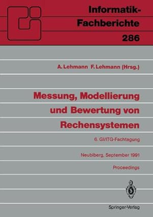 Bild des Verkufers fr Messung, Modellierung und Bewertung von Rechensystemen zum Verkauf von BuchWeltWeit Ludwig Meier e.K.