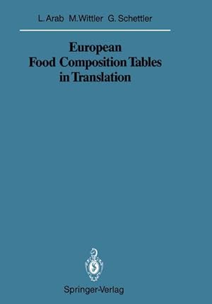 Imagen del vendedor de European Food Composition Tables in Translation a la venta por BuchWeltWeit Ludwig Meier e.K.