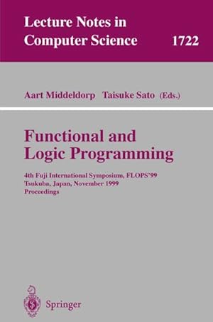 Image du vendeur pour Functional and Logic Programming mis en vente par BuchWeltWeit Ludwig Meier e.K.