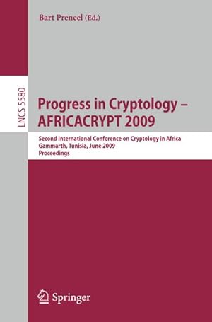 Bild des Verkufers fr Progress in Cryptology -- AFRICACRYPT 2009 zum Verkauf von BuchWeltWeit Ludwig Meier e.K.