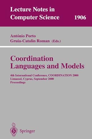 Immagine del venditore per Coordination Languages and Models venduto da BuchWeltWeit Ludwig Meier e.K.