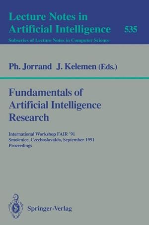 Immagine del venditore per Fundamentals of Artificial Intelligence Research venduto da BuchWeltWeit Ludwig Meier e.K.