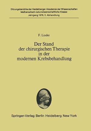 Image du vendeur pour Der Stand der chirurgischen Therapie in der modernen Krebsbehandlung mis en vente par BuchWeltWeit Ludwig Meier e.K.