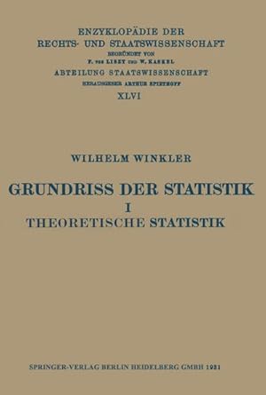Seller image for Grundriss der Statistik I Theoretische Statistik for sale by BuchWeltWeit Ludwig Meier e.K.